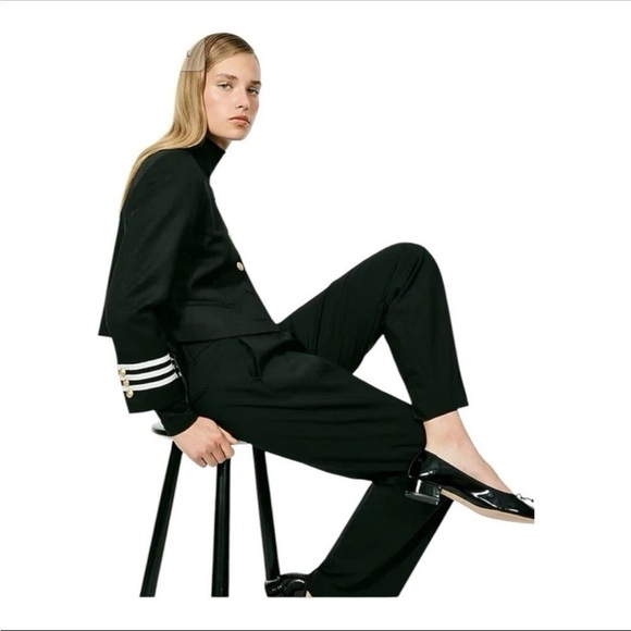 J Crew Black Portia pant in Italian bi-stretch wool blend| size 10 - Picture 2 of 9